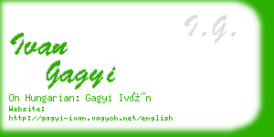ivan gagyi business card